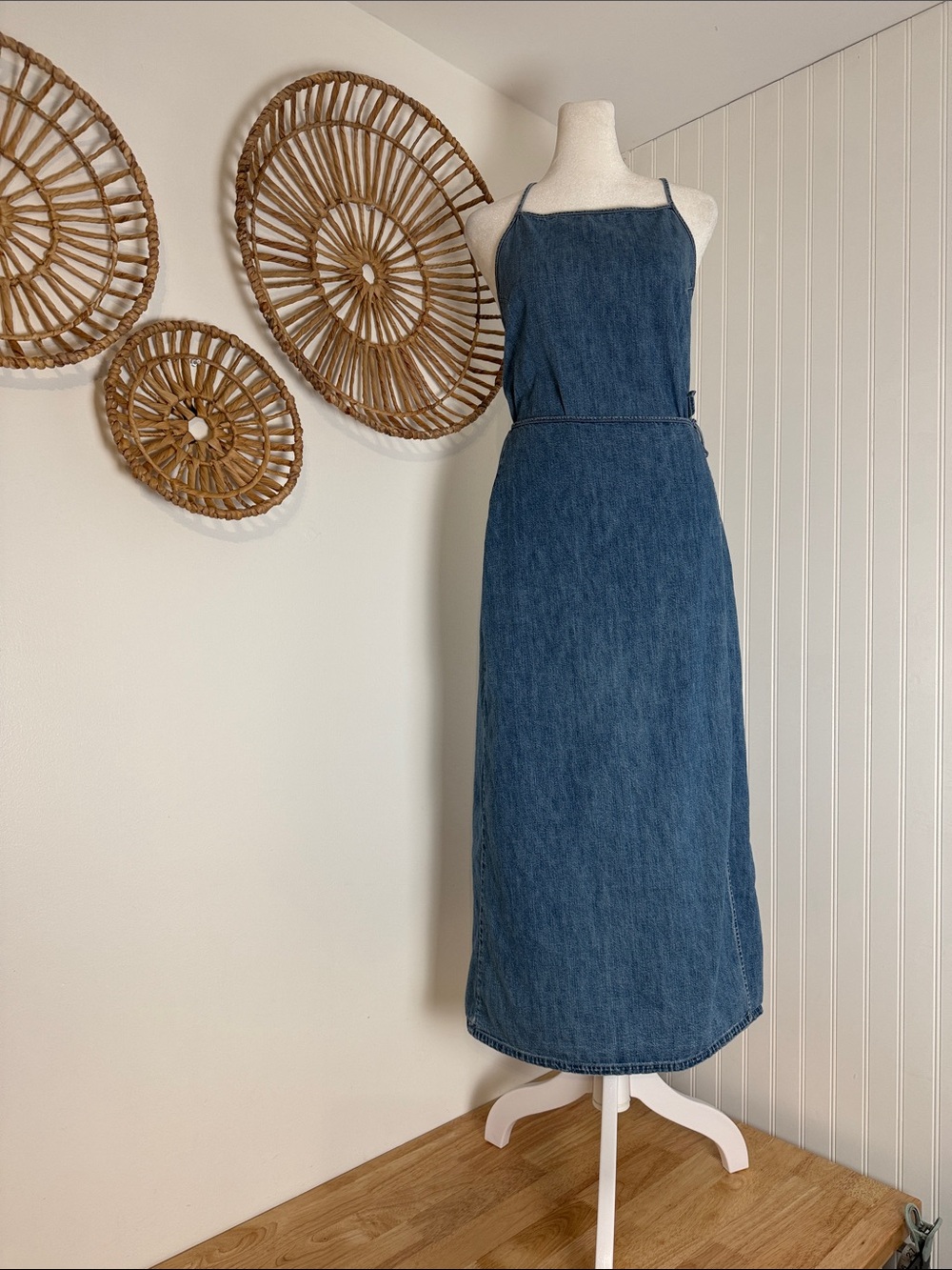 Ralph Lauren Denim  Dress with Slim Straps - Blue